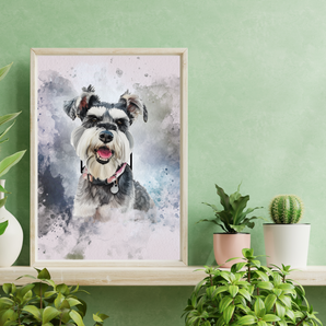 Watercolour Pet Portrait Illustration