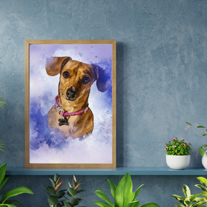 Watercolour Pet Portrait Illustration